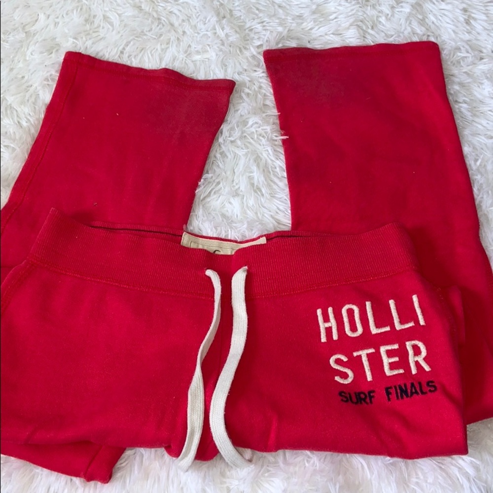 Wide leg low rise hollister sweatpants